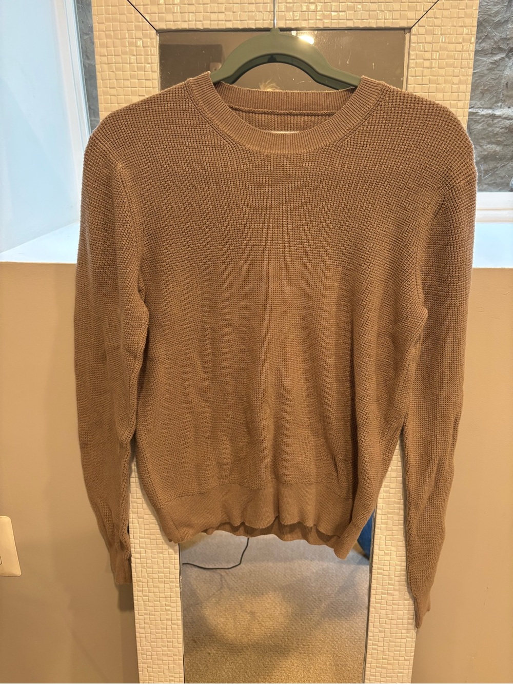 Kenneth Cole Men's Crewneck Sweater in Tan Brown